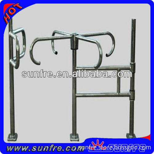 Supermarket Manual Swing Gate, stainless steel barrier